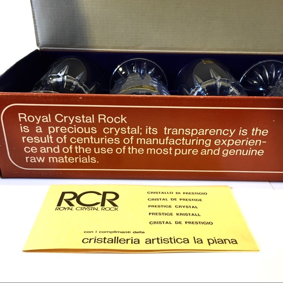Royal Crystal Rock Drink Glasses 6 Crystal Glasses - Picture 5 of 8